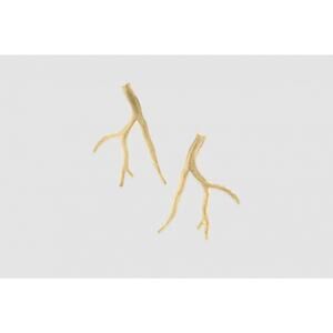 Mignon Faget Coral Earrings in Bronze with Sterling Silver Post Dangle Statement